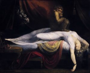 Tableau de John-Henry Fuseli mettant en scène une paralysie du sommeil